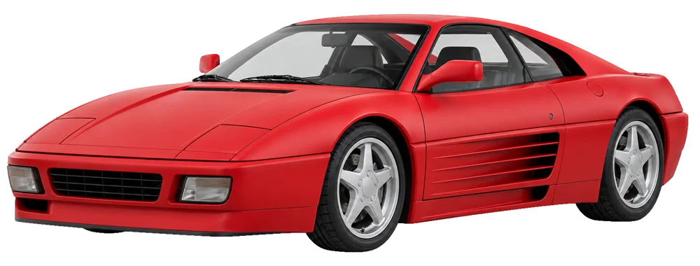 Ferrari 348 – KI-generierte Seitenansicht