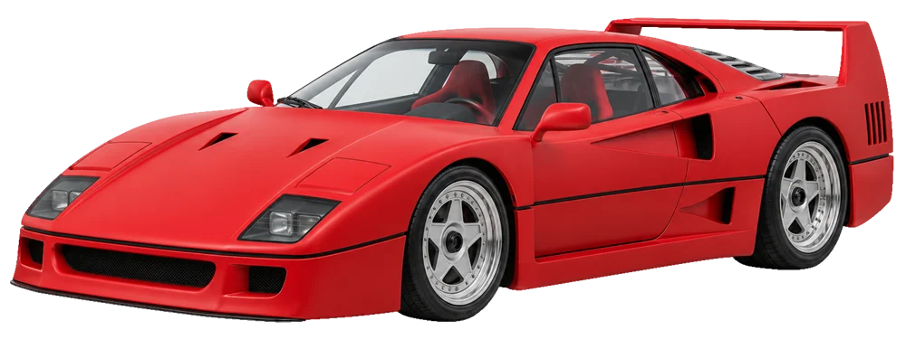 Ferrari F40 – KI-generierte Seitenansicht